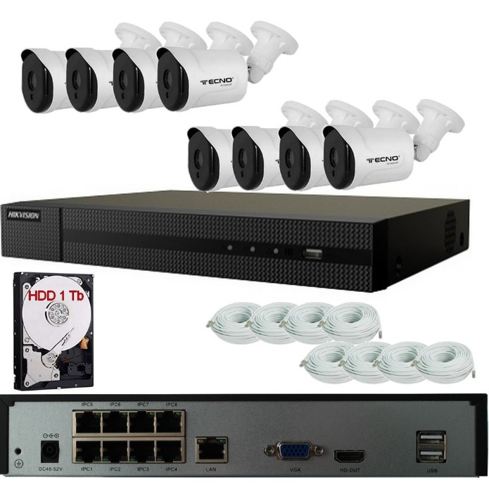 Nvr 8 Canali e 8 telecamere 5 MP