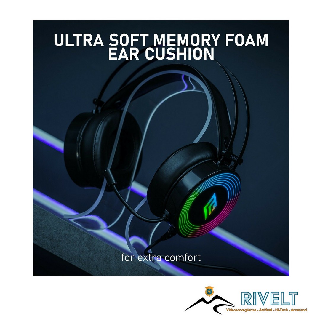 Cuffie Gaming Noua Crux Usb / Jack 3.5mm Stereo Headset con