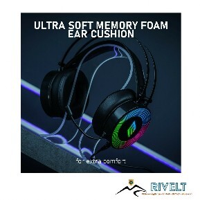 Confortevoli cuffie gaming over-ear con illuminazione RAINBOW.